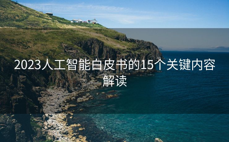 2023人工智能白皮书的15个关键内容解读